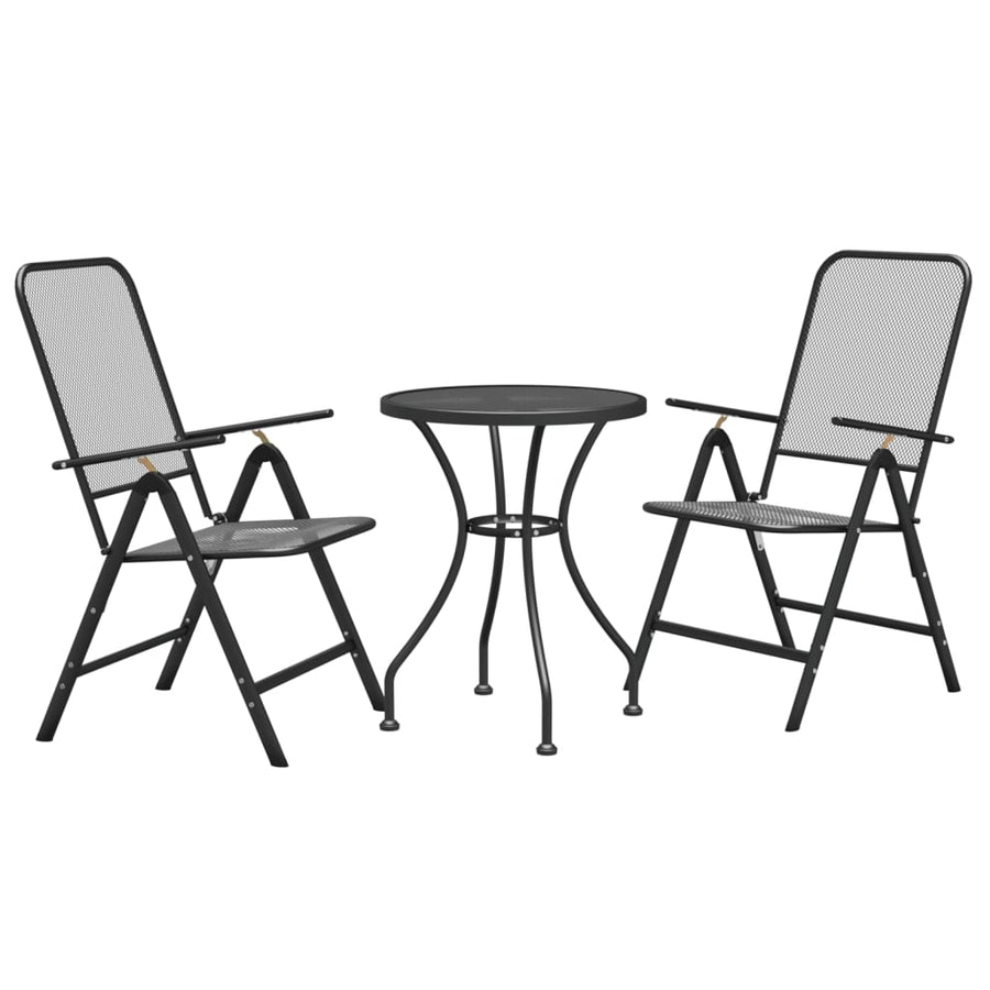 3-Delige Tuinset Metaalgaas Antracietkleurig 2