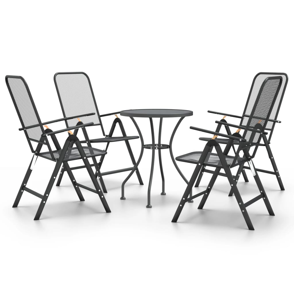5-Delige Tuinset Metaalgaas Antracietkleurig 4