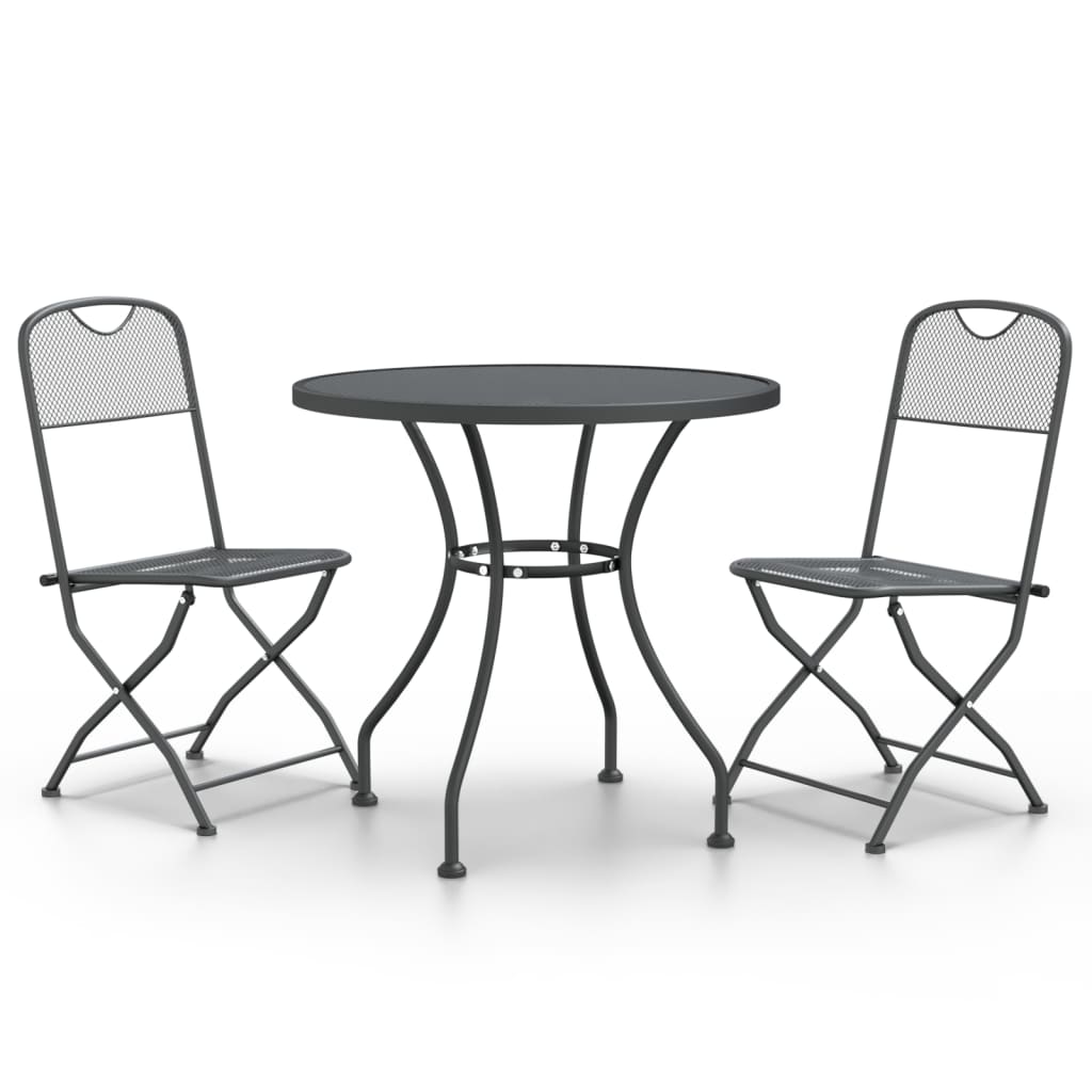 3-Delige Tuinset Metaalgaas Antracietkleurig 2
