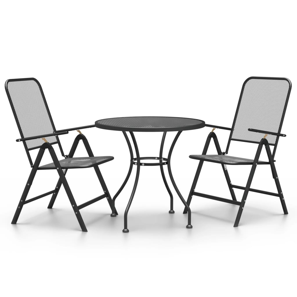 3-Delige Tuinset Metaalgaas Antracietkleurig 2