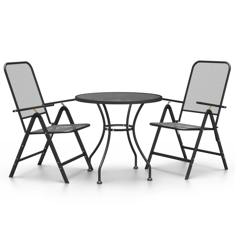 3-Delige Tuinset Metaalgaas Antracietkleurig 2