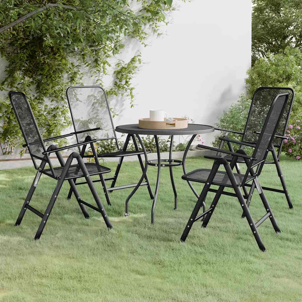 5-Delige Tuinset Metaalgaas Antracietkleurig 4