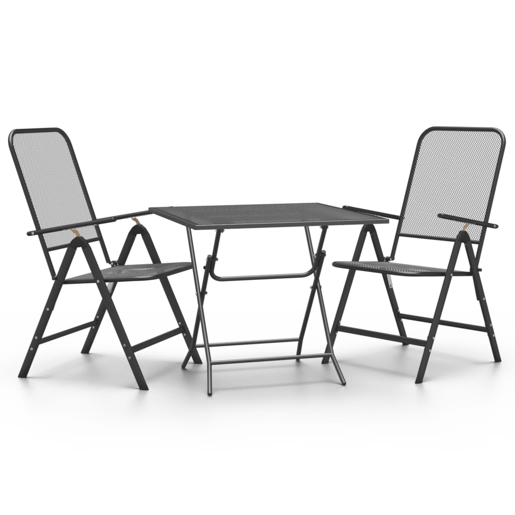 3-Delige Tuinset Metaalgaas Antracietkleurig 2