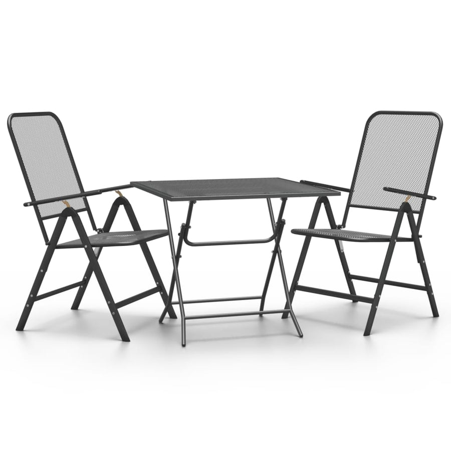 3-Delige Tuinset Metaalgaas Antracietkleurig 2
