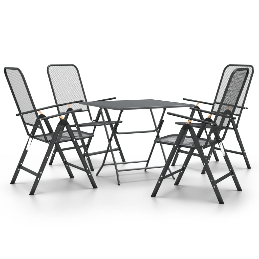 5-Delige Tuinset Metaalgaas Antracietkleurig 4