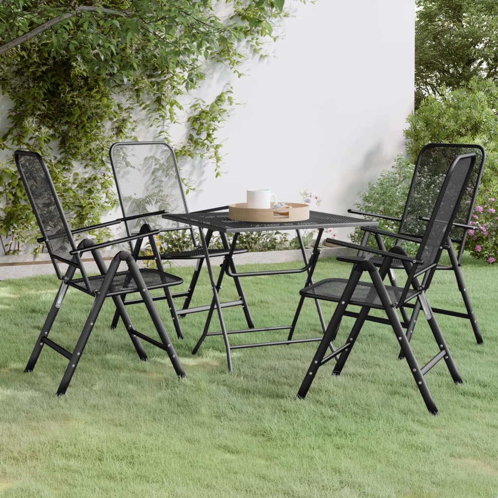 5-Delige Tuinset Metaalgaas Antracietkleurig 4