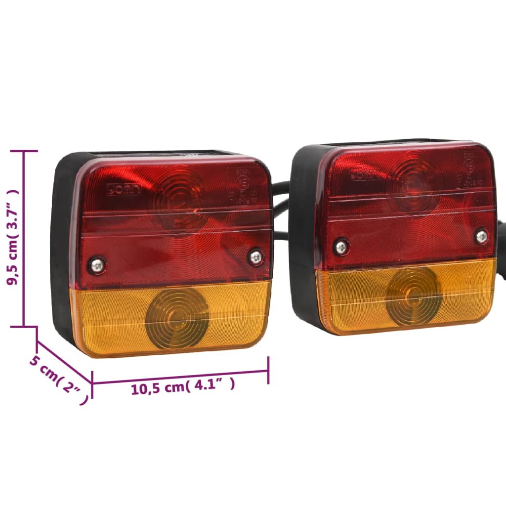 Aanhangerlampen 1 V 10,5X5X9,5 Cm Rood 10.5 x 5 x 9.5 cm Klassiek peertje