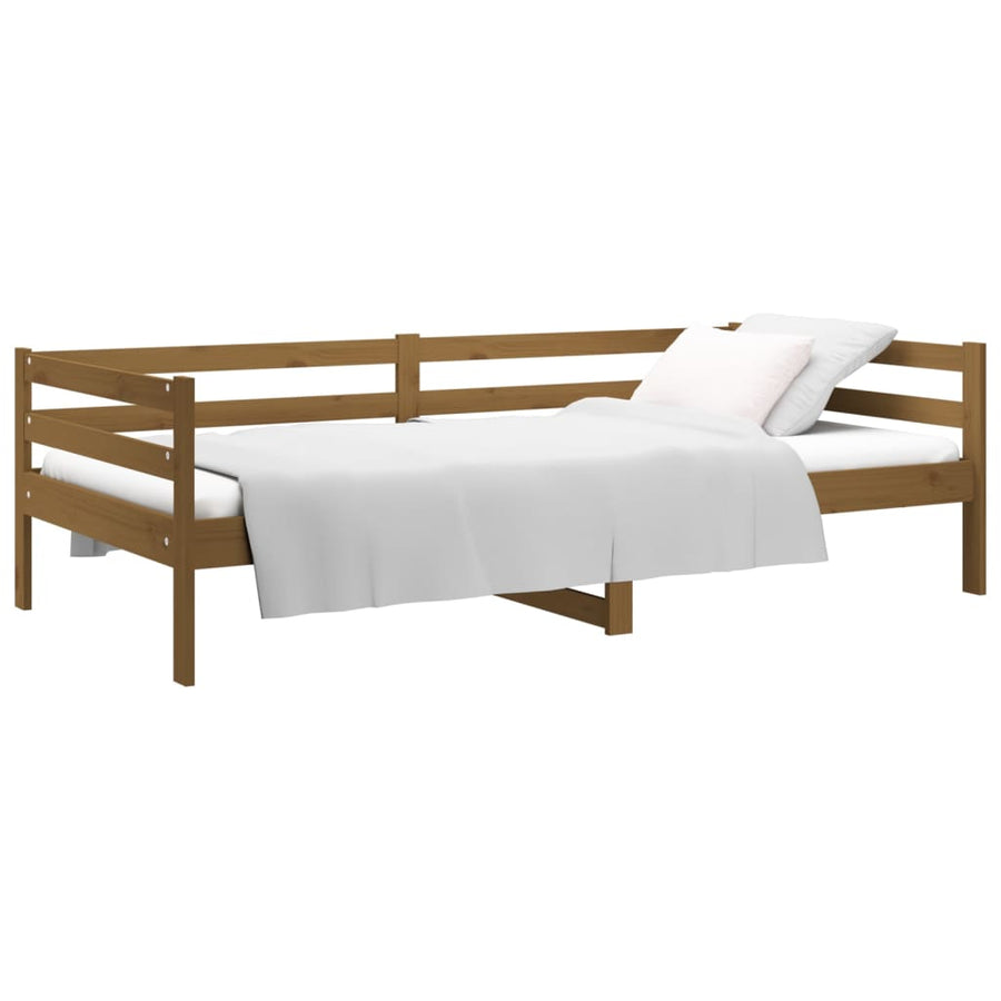 Slaapbank 90X190 Cm Massief Grenenhout Honingbruin