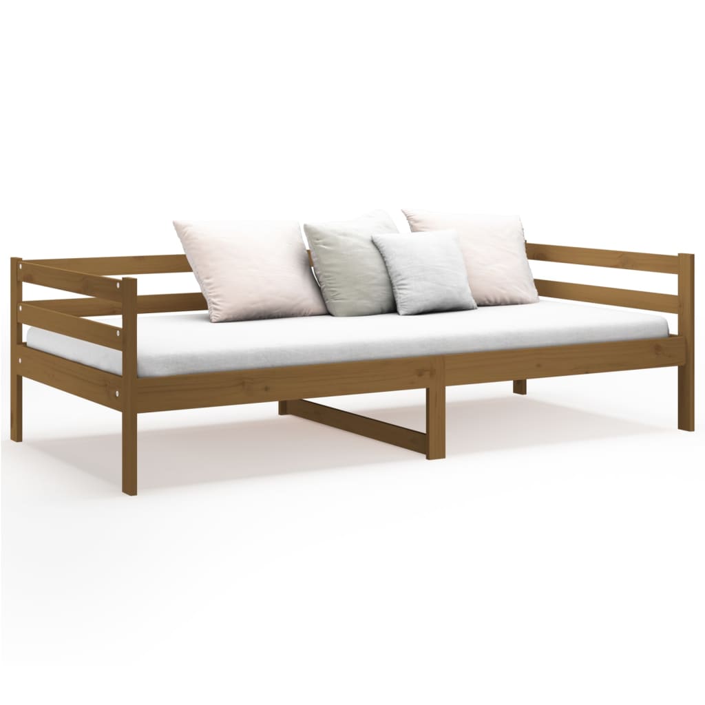 Slaapbank 90X190 Cm Massief Grenenhout Honingbruin