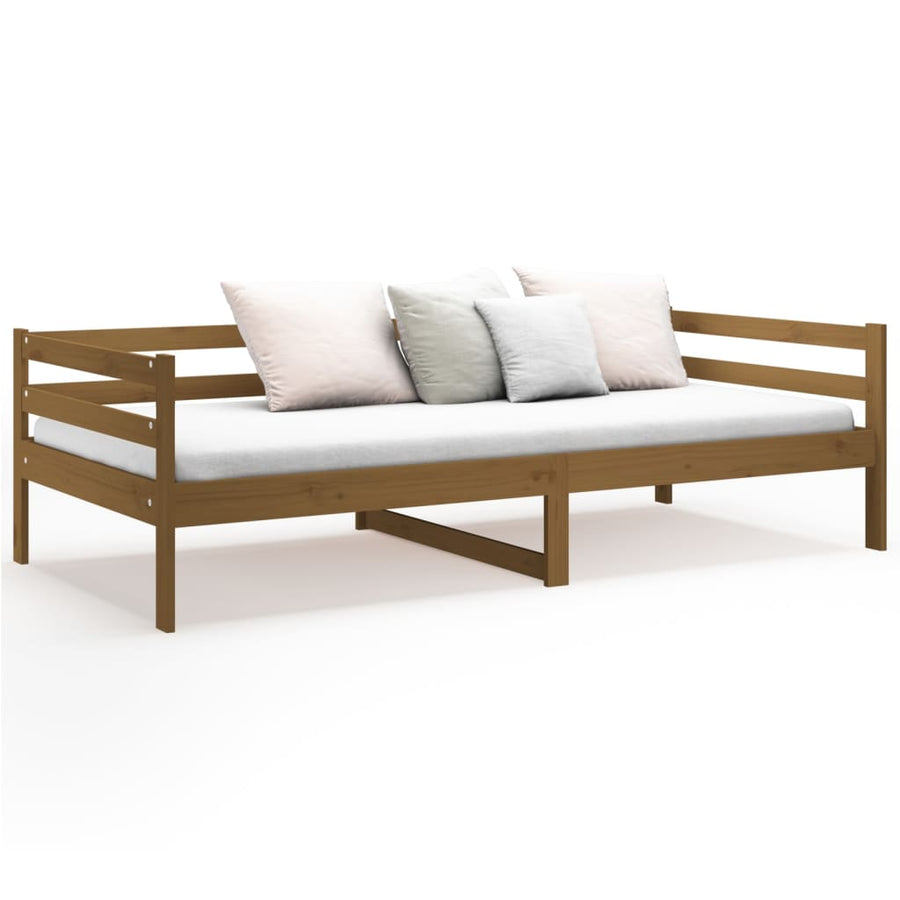 Slaapbank 90X190 Cm Massief Grenenhout Honingbruin