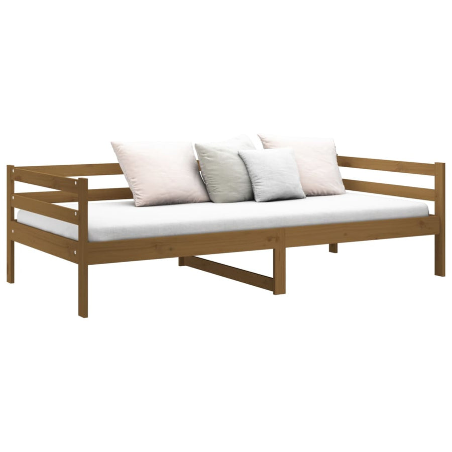 Slaapbank 90X190 Cm Massief Grenenhout Honingbruin