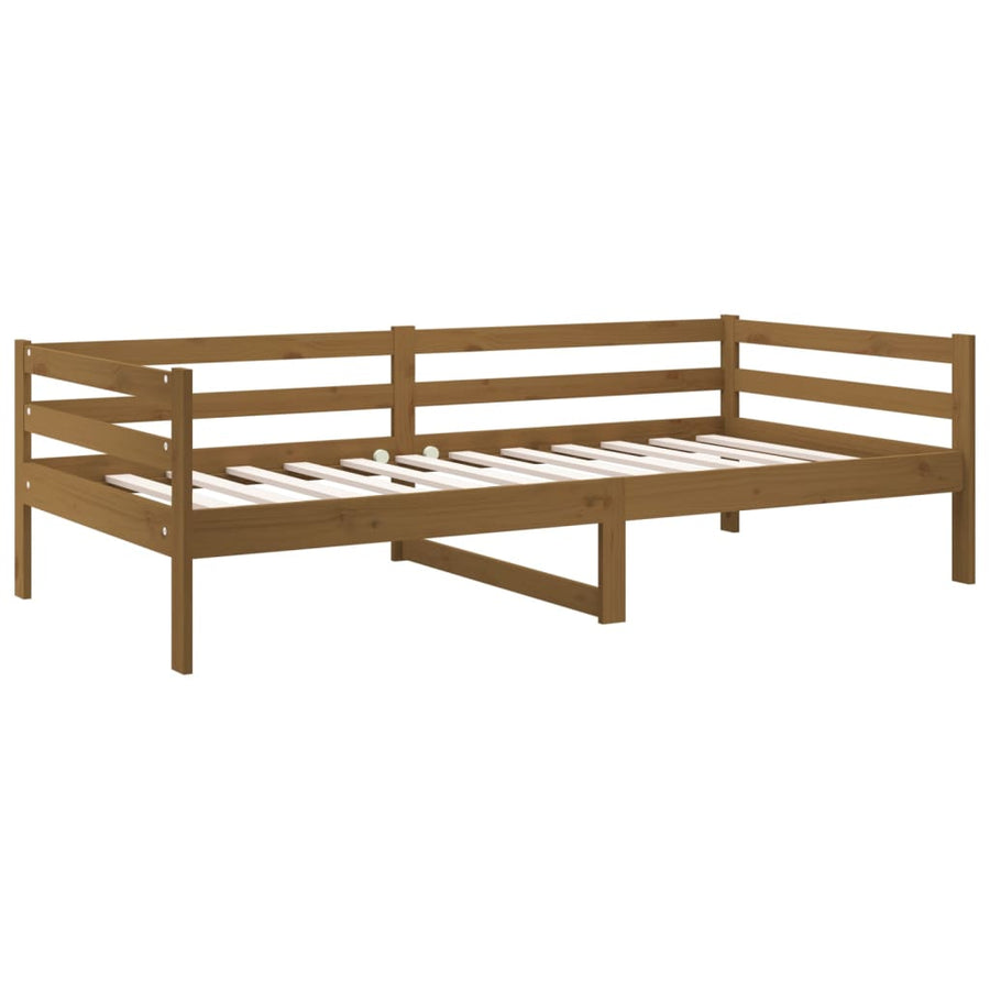 Slaapbank 90X190 Cm Massief Grenenhout Honingbruin