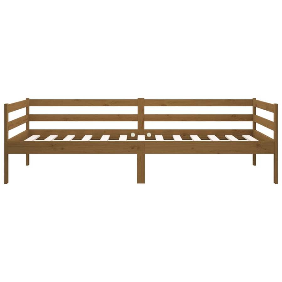 Slaapbank 90X190 Cm Massief Grenenhout Honingbruin
