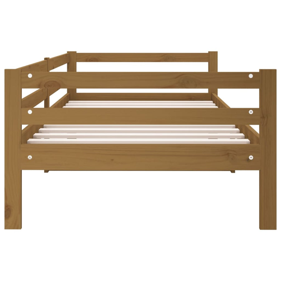 Slaapbank 90X190 Cm Massief Grenenhout Honingbruin