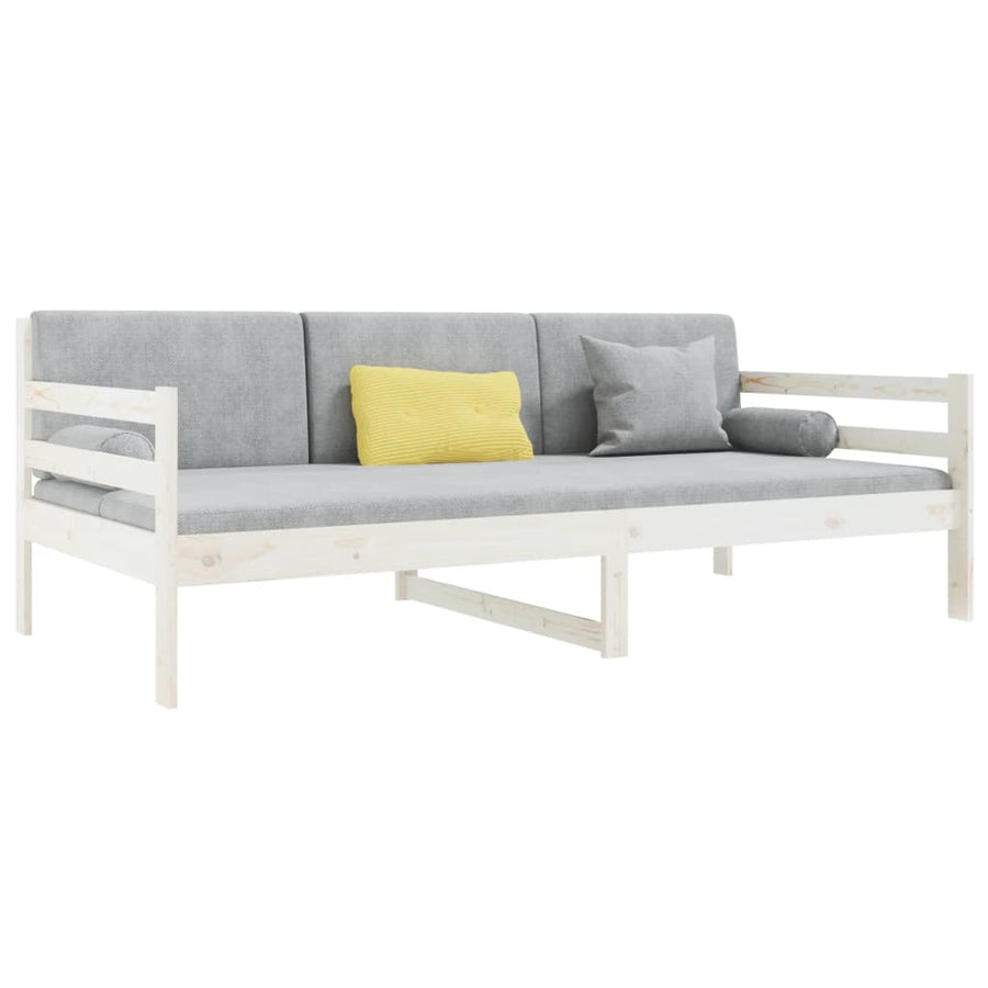 Slaapbank 90X190 Cm Massief Grenenhout Wit