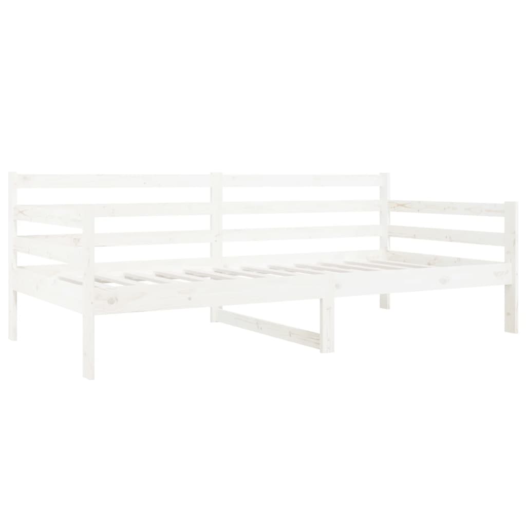 Slaapbank 90X190 Cm Massief Grenenhout Wit