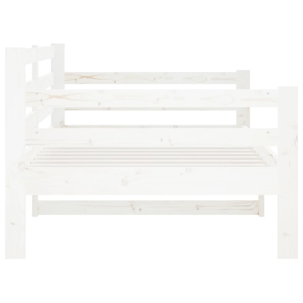 Slaapbank 90X190 Cm Massief Grenenhout Wit