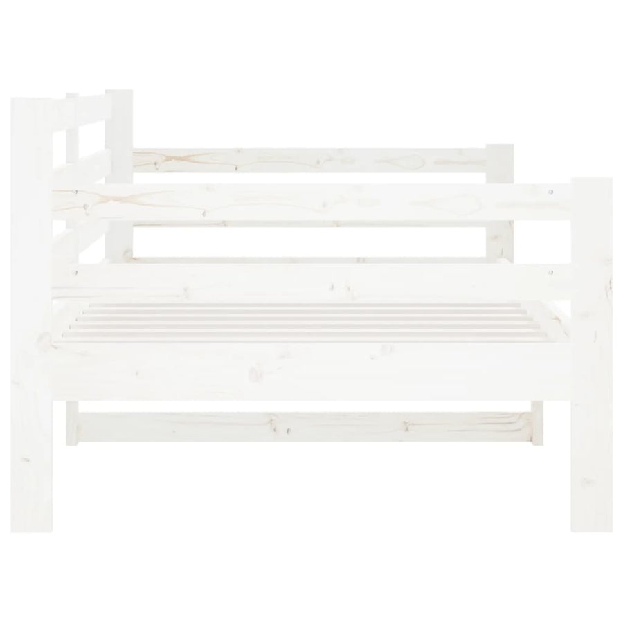Slaapbank 90X190 Cm Massief Grenenhout Wit