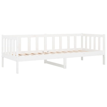 Slaapbank 90X190 Cm Massief Grenenhout Wit