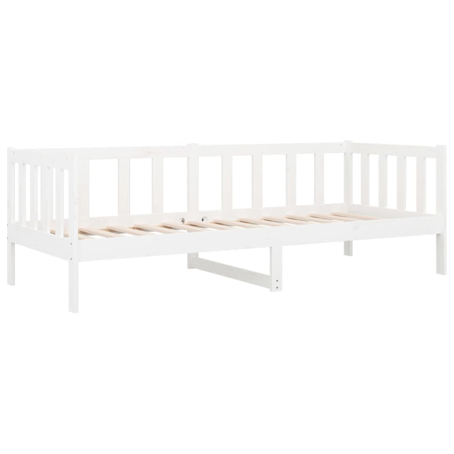 Slaapbank 90X190 Cm Massief Grenenhout Wit