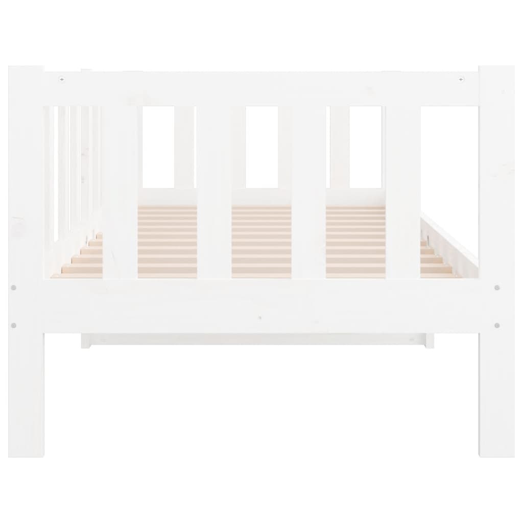 Slaapbank 90X190 Cm Massief Grenenhout Wit
