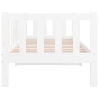 Slaapbank 90X190 Cm Massief Grenenhout Wit