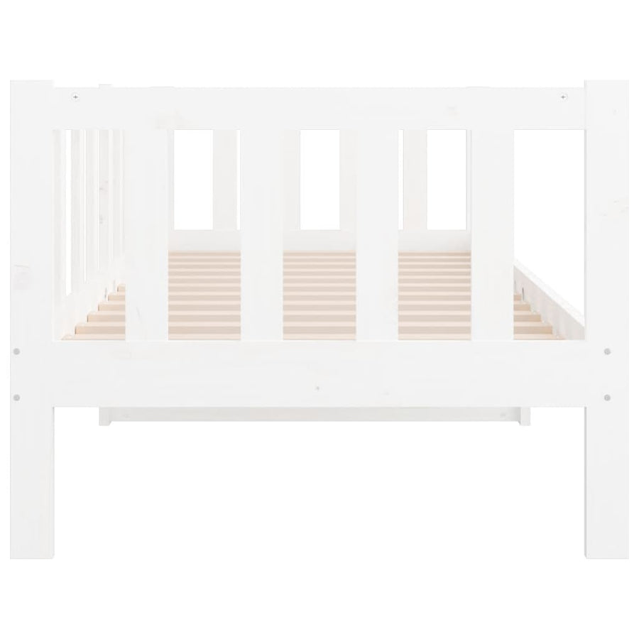 Slaapbank 90X190 Cm Massief Grenenhout Wit