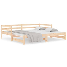Slaapbank Uitschuifbaar Massief Grenenhout 2X(90X190) Cm