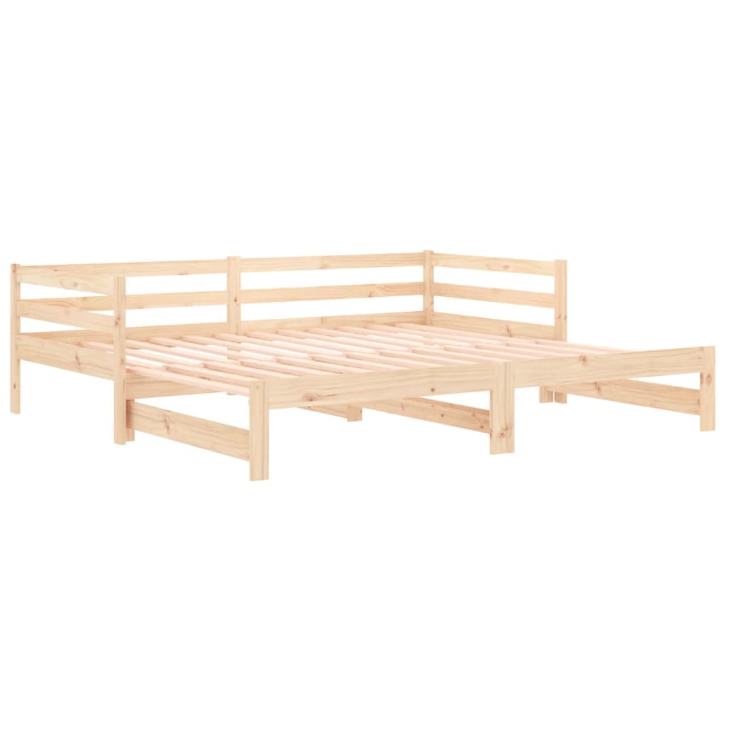 Slaapbank Uitschuifbaar Massief Grenenhout 2X(90X190) Cm