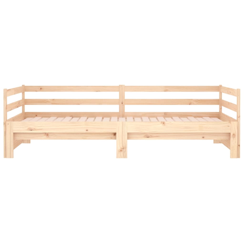 Slaapbank Uitschuifbaar Massief Grenenhout 2X(90X190) Cm
