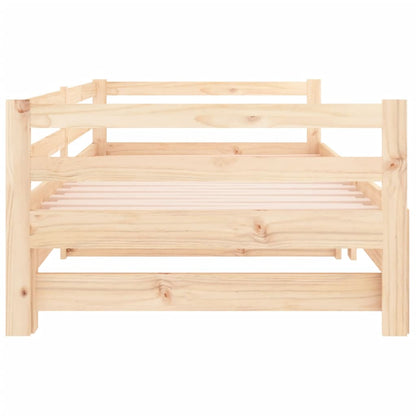 Slaapbank Uitschuifbaar Massief Grenenhout 2X(90X190) Cm