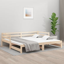 Slaapbank Uitschuifbaar Massief Grenenhout 2X(90X190) Cm