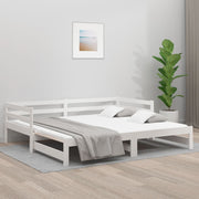 Extendable daybed without mattress 90x190 cm white