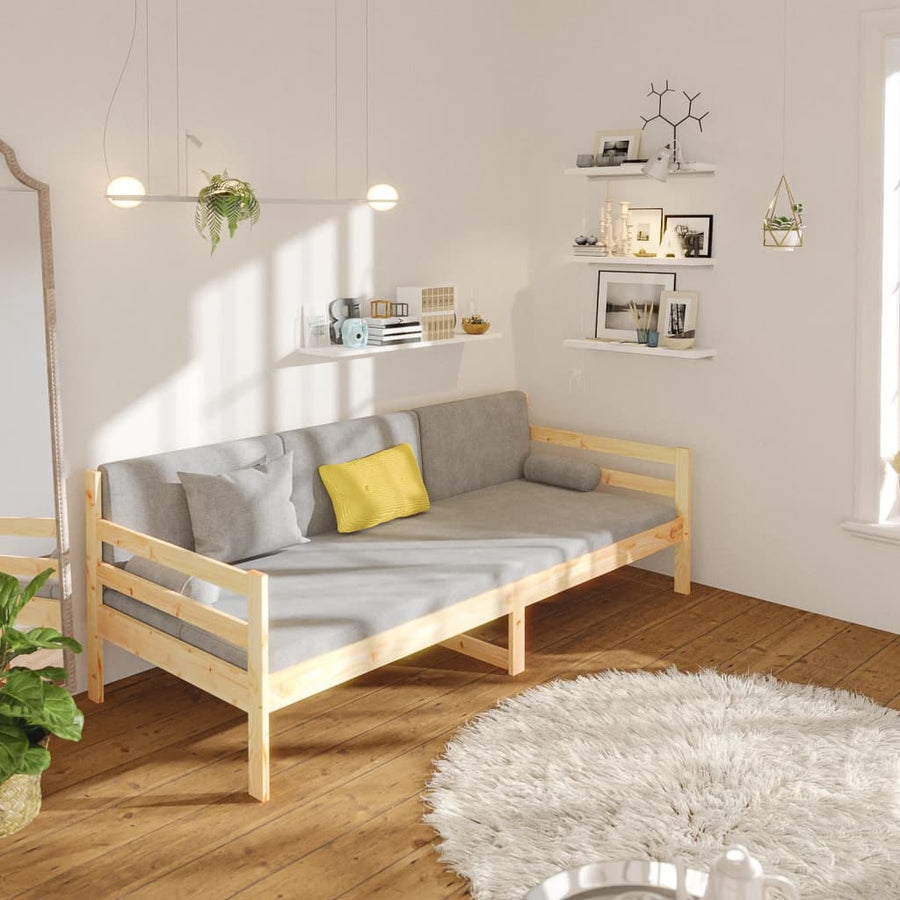 Slaapbank 80X200 Cm Massief Grenenhout Naturel