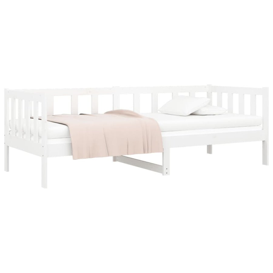 Slaapbank 80X200 Cm Massief Grenenhout Wit