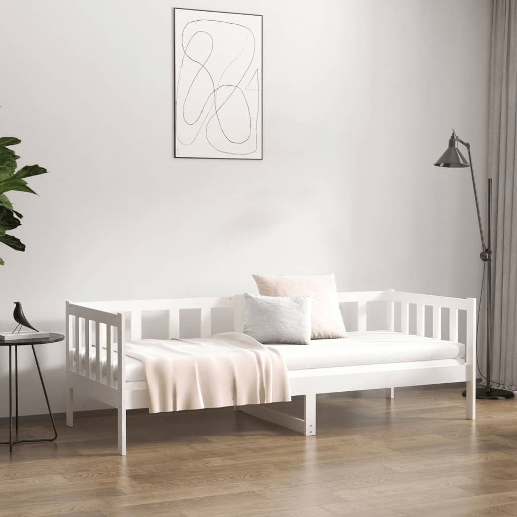 Slaapbank 80X200 Cm Massief Grenenhout Wit