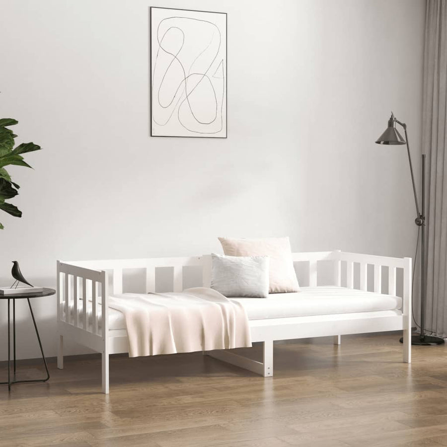 Slaapbank 80X200 Cm Massief Grenenhout Wit