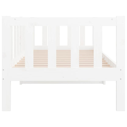Slaapbank 80X200 Cm Massief Grenenhout Wit