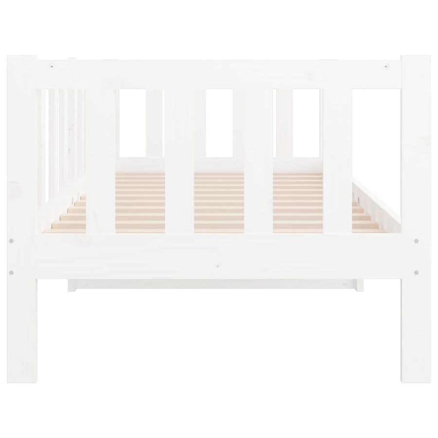 Slaapbank 80X200 Cm Massief Grenenhout Wit