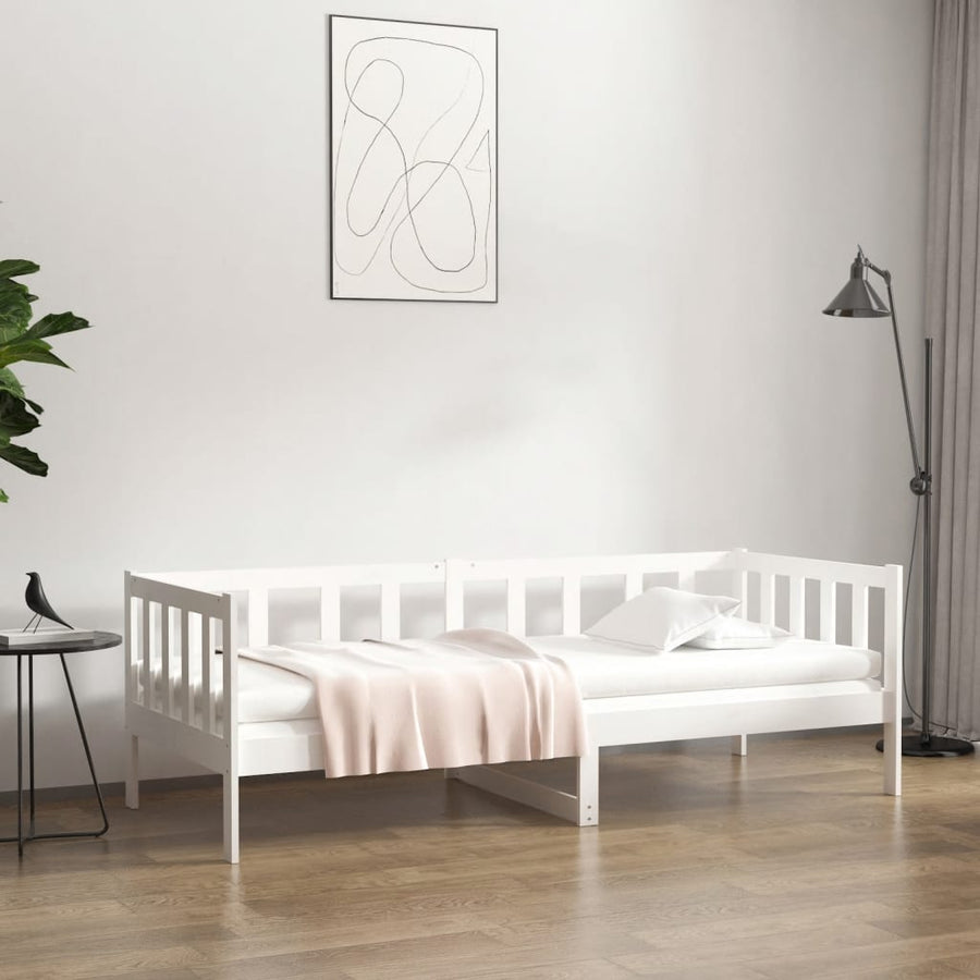 Slaapbank 80X200 Cm Massief Grenenhout Wit