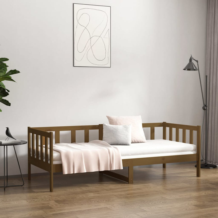Slaapbank 80X200 Cm Massief Grenenhout Honingbruin