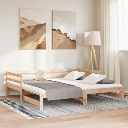 Uitschuifbare slaapbank zonder matras 80x200 cm