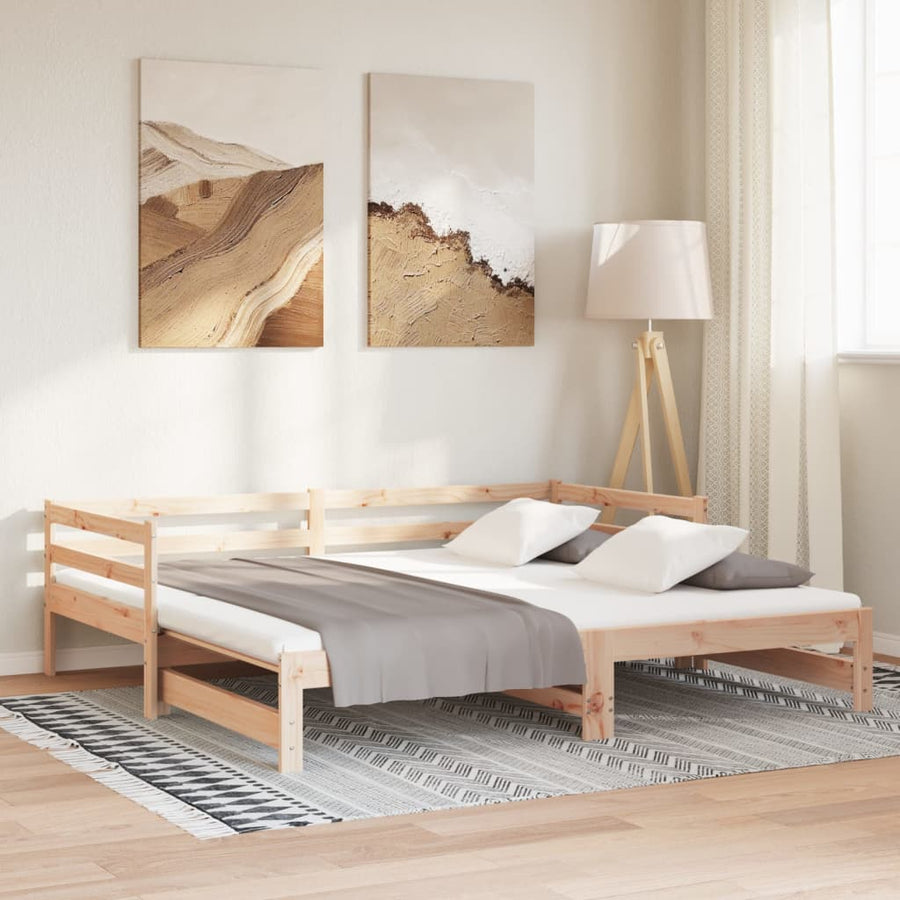Uitschuifbare slaapbank zonder matras 80x200 cm