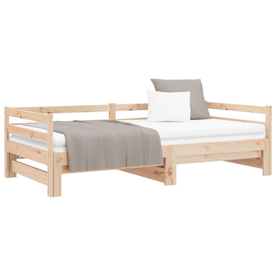 Uitschuifbare slaapbank zonder matras 80x200 cm