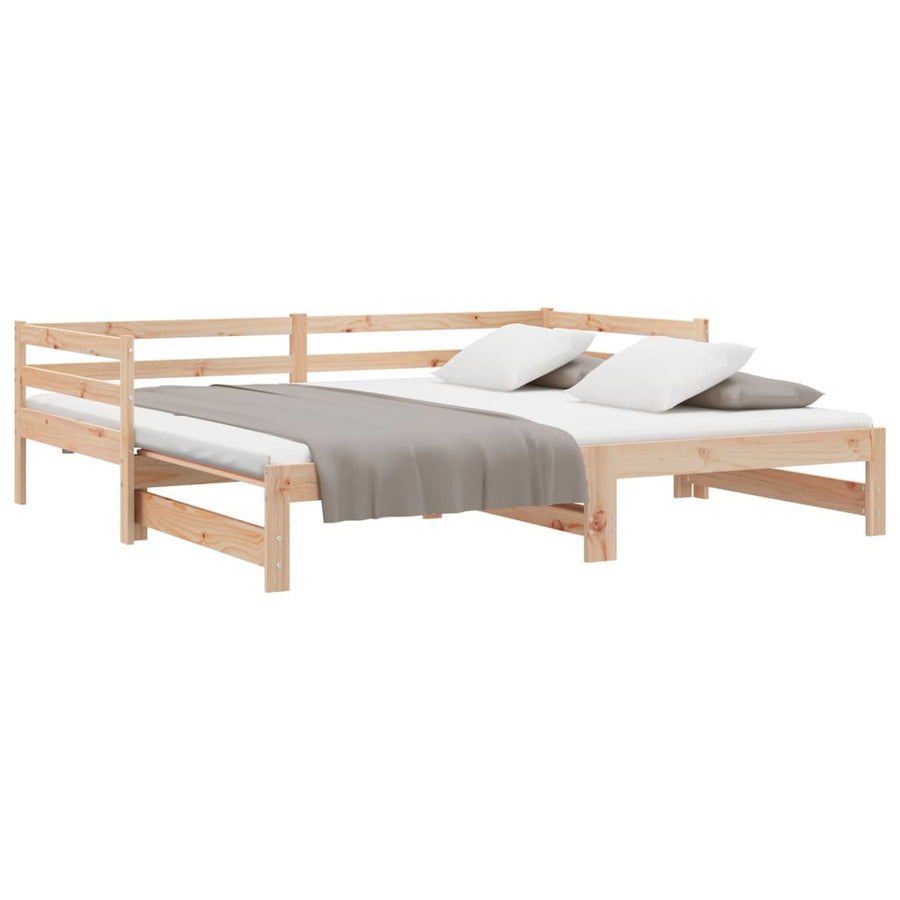 Uitschuifbare slaapbank zonder matras 80x200 cm