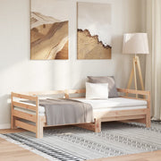 Slaapbank uitschuifbaar 80x200 cm massief grenenhout