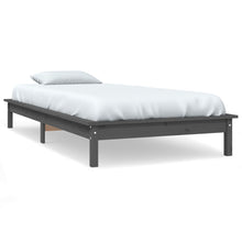 Bedframe Massief Grenenhout 90 x 200 cm Grijs