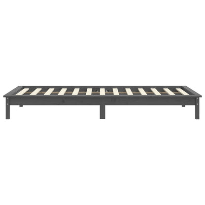 Bedframe Massief Grenenhout 90 x 200 cm Grijs
