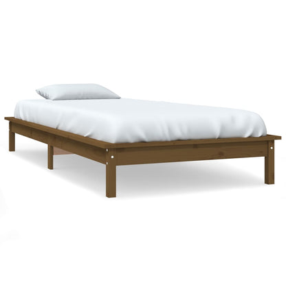 Bedframe Massief Grenenhout 90 x 200 cm Honingbruin