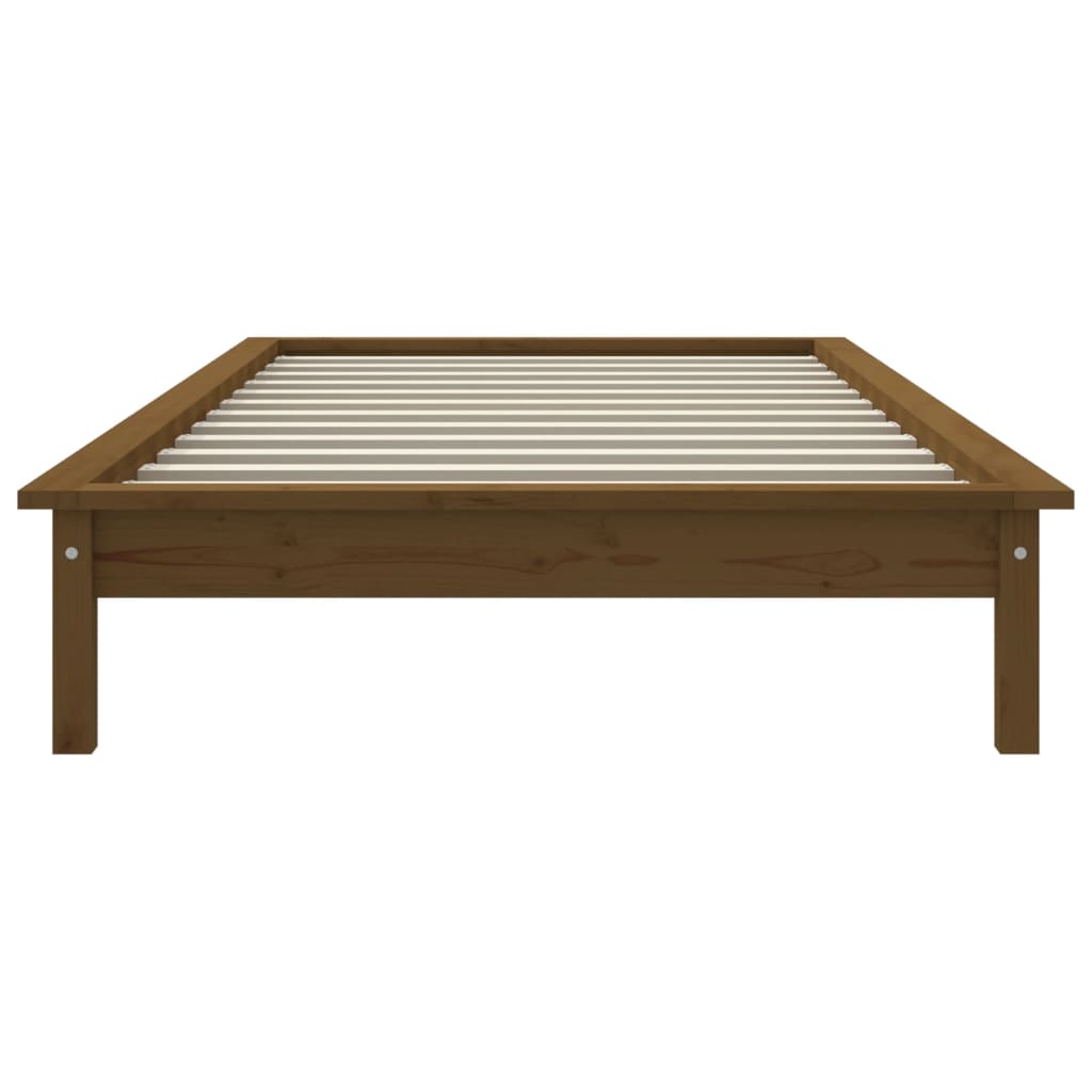 Bedframe Massief Grenenhout 90 x 200 cm Honingbruin